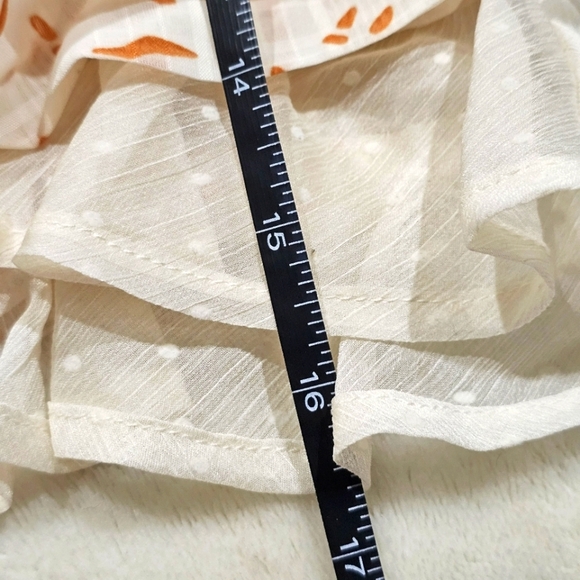 Seven Wonders White Draped Mini Skirt w/ Polkadot Hem ✦ Side Zip ✦ Spring Style - Picture 12 of 13